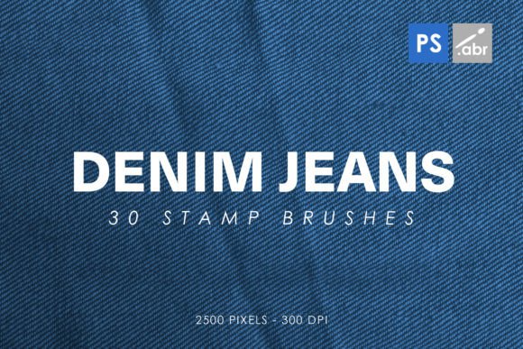 30 Denim Texture Photoshop Stamp Brushes