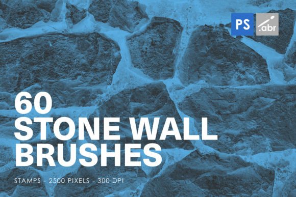 60 Stone Wall Photoshop Brushes