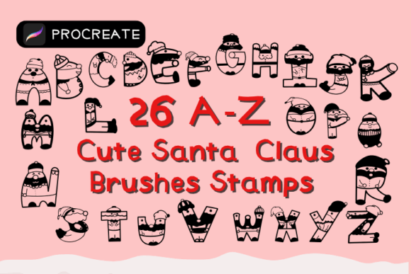 Cute Santa Claus Brushes for Procreate