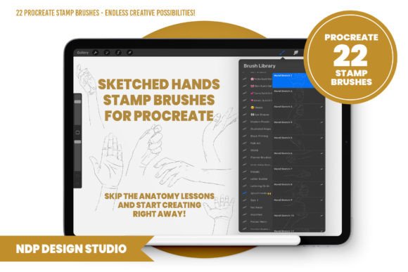 Mastering Digital Hand Anatomy with Procreate Stamp Brushes
