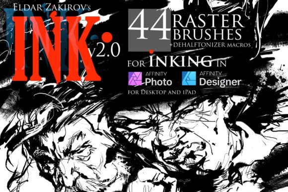 Mastering Digital Inking with INK• 44 Affinity Photo Brushes Updated to V2.0