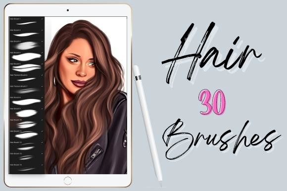 Mastering Digital Strand Detail: Elevating Character Art with the Procreate Hair Brushes Set