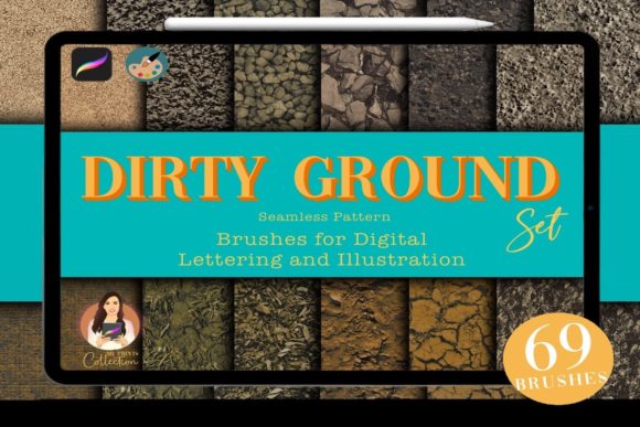 Mastering Textural Realism with 69 Dirty Ground Procreate Brushes