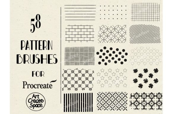 Procreate Pattern Brushes First Set