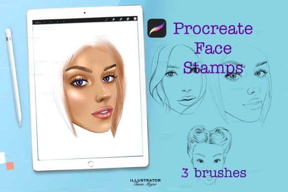 Streamlining Digital Illustration with Procreate Face Stamps and Procreate Brushes