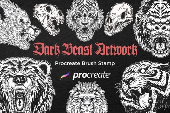 Unlocking Unlimited Creativity with 30 Skull Beast Animal Procreate Brushes